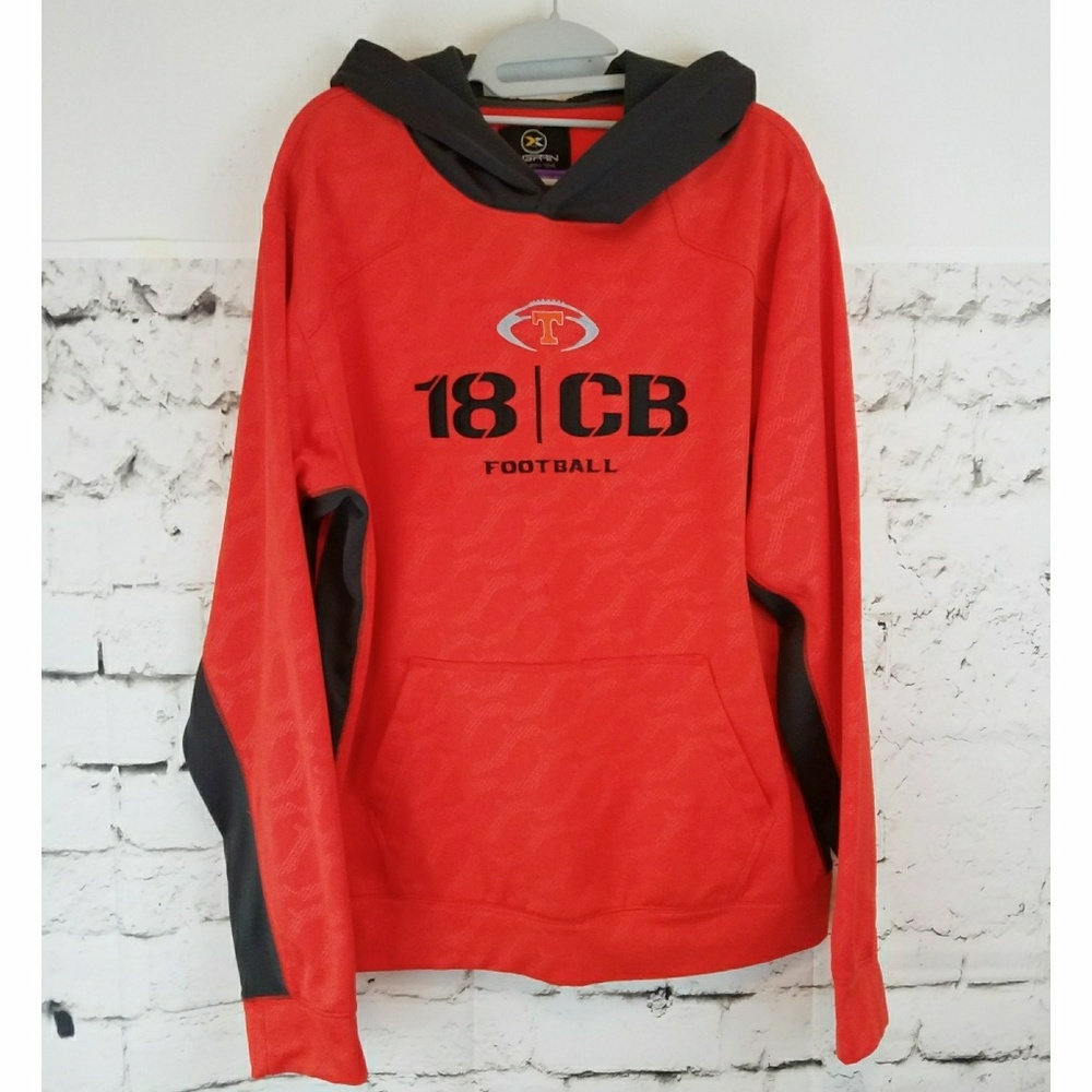 X-Grain Sportswear Orange Football Hoodie